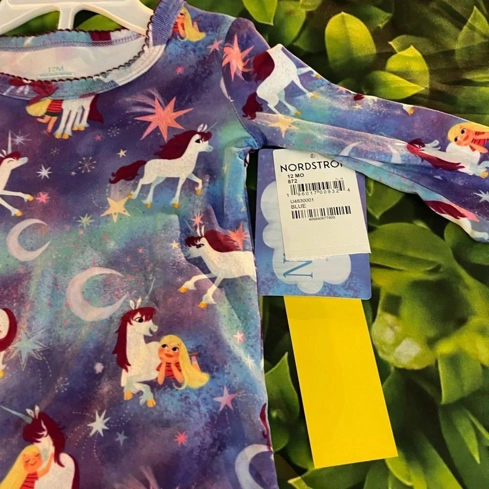 Uni the Unicorn Blue & Purple Unicorns Pajama Set, 12 months, NWT​